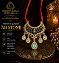 AD Stone Choker Blue +Sky Blue Golden