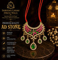 AD Stone Choker Multi Golden