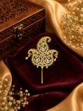 2.5”AD Stone Turban pins Silver