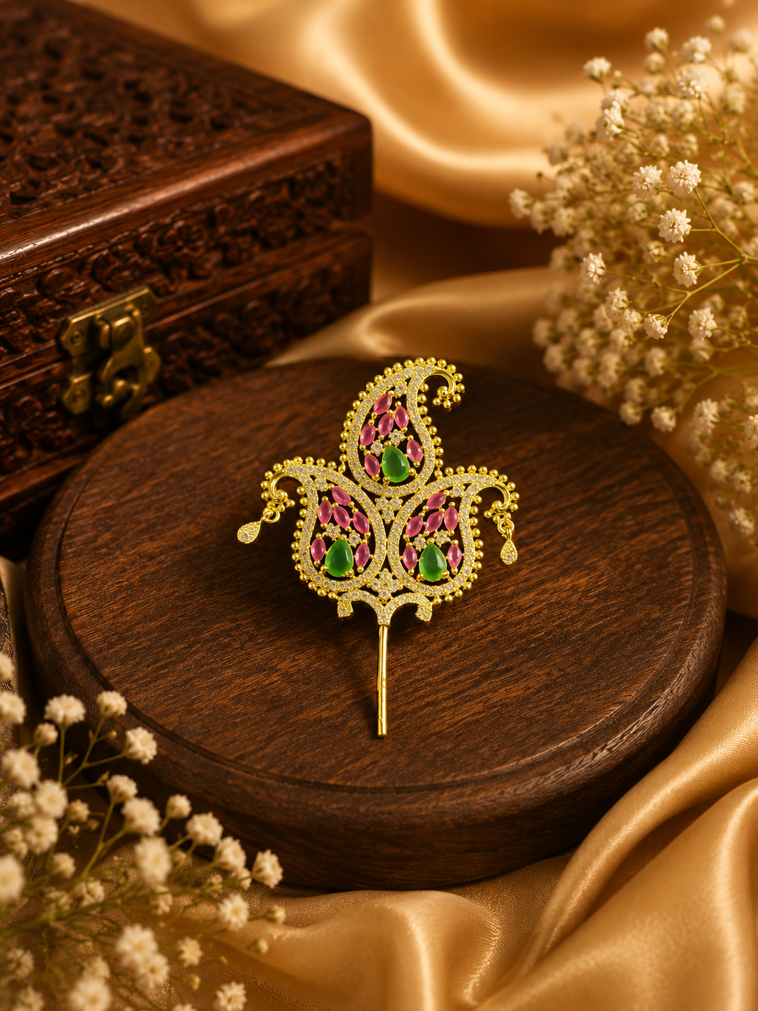 2.5”AD Stone Turban pins Multi