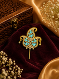 2.5”AD Stone Turban pins Sky Blue
