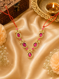 2”AD Stone Jewellery Silver Pink