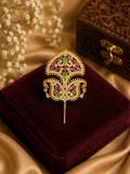 AD Stone Turban Pins Multi