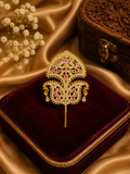 AD Stone Turban Pins Light Pink
