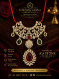 AD Stone Choker Golden Multi