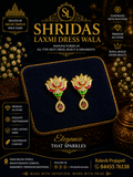 AD Stone Earrings Lotus