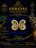AD Stone Earrings Golden Multi