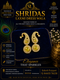 AD Stone Earrings Golden Lemon
