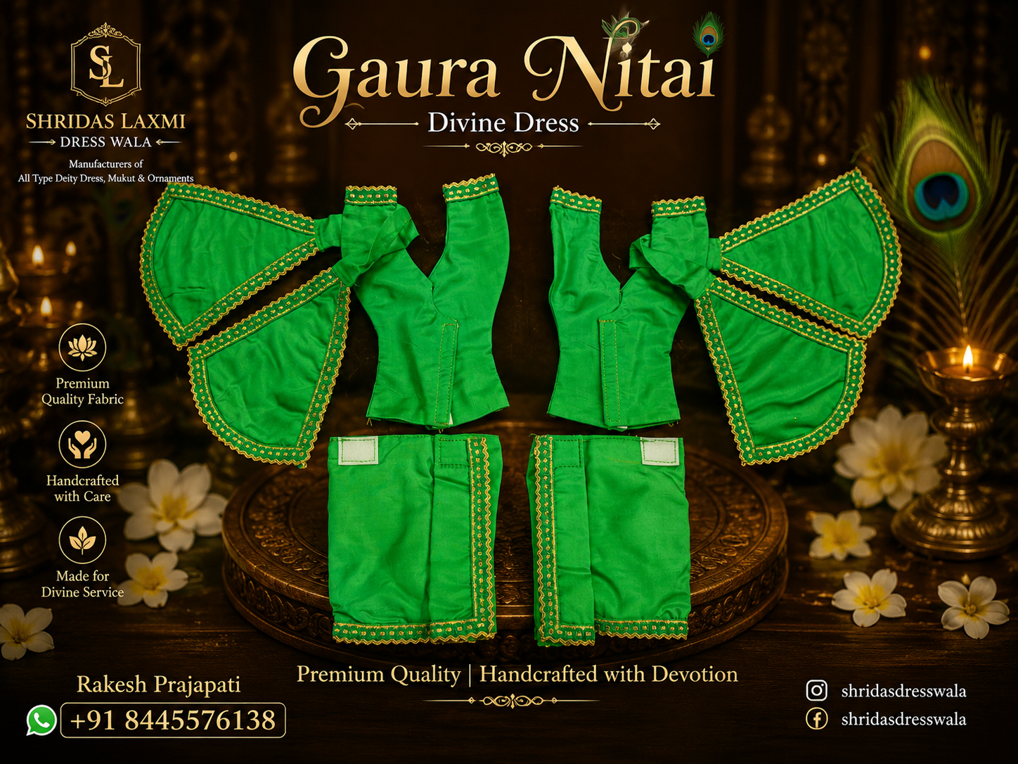 5”Gaur Nitai Dress Green