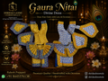 5”Gaur Nitai Dress Yellow Blue