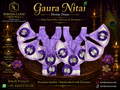 5”Gaur Nitai Dress White Purple