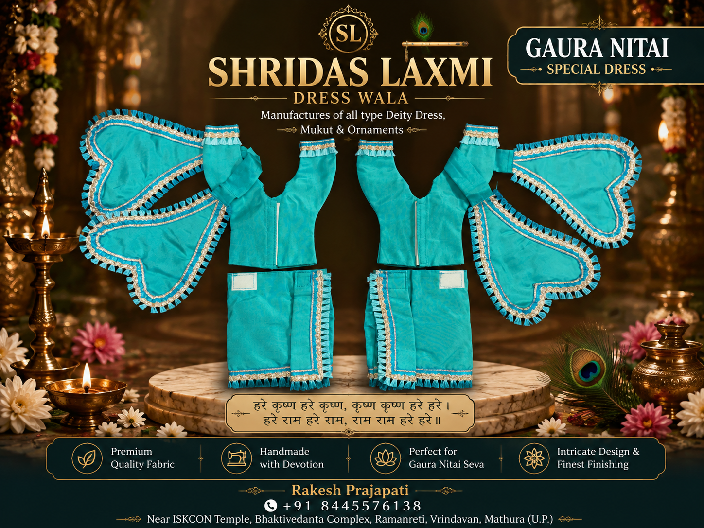 5”Gaur Nitai Dress Sea Green
