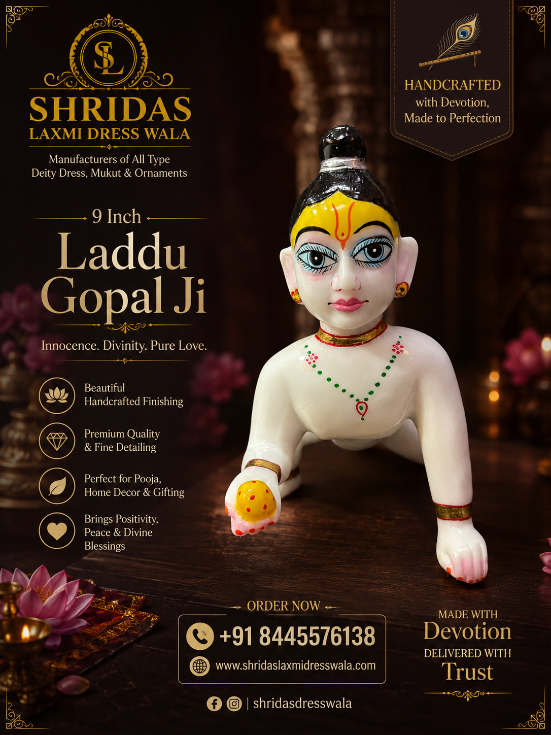 9”Laddu Gopal Ji
