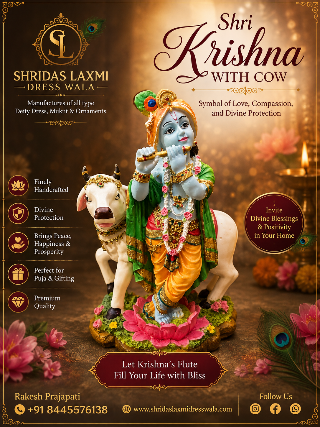 Krishna With Cow