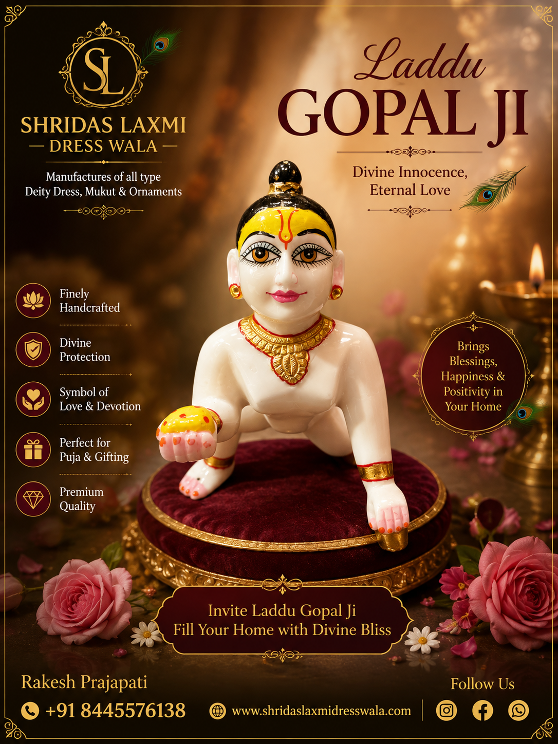 7.5”Laddu Gopal Ji