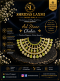 AD Stone Choker Silver Green