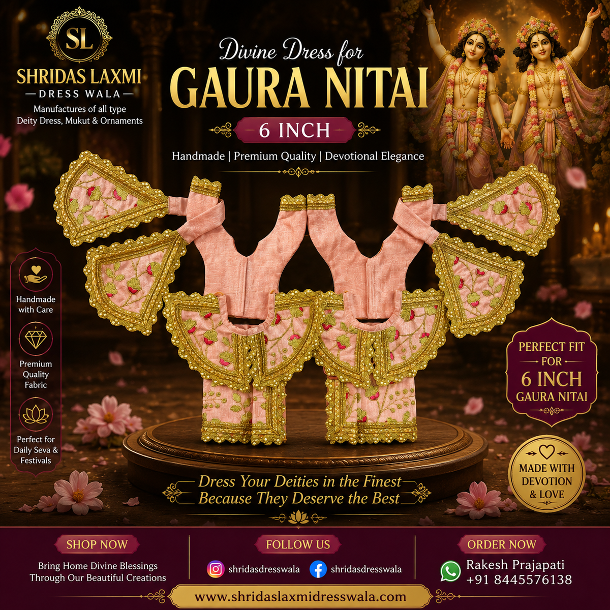 6”Gaur Nitai Dress