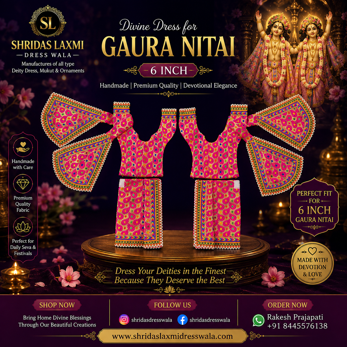 6”Gaur Nitai Dress