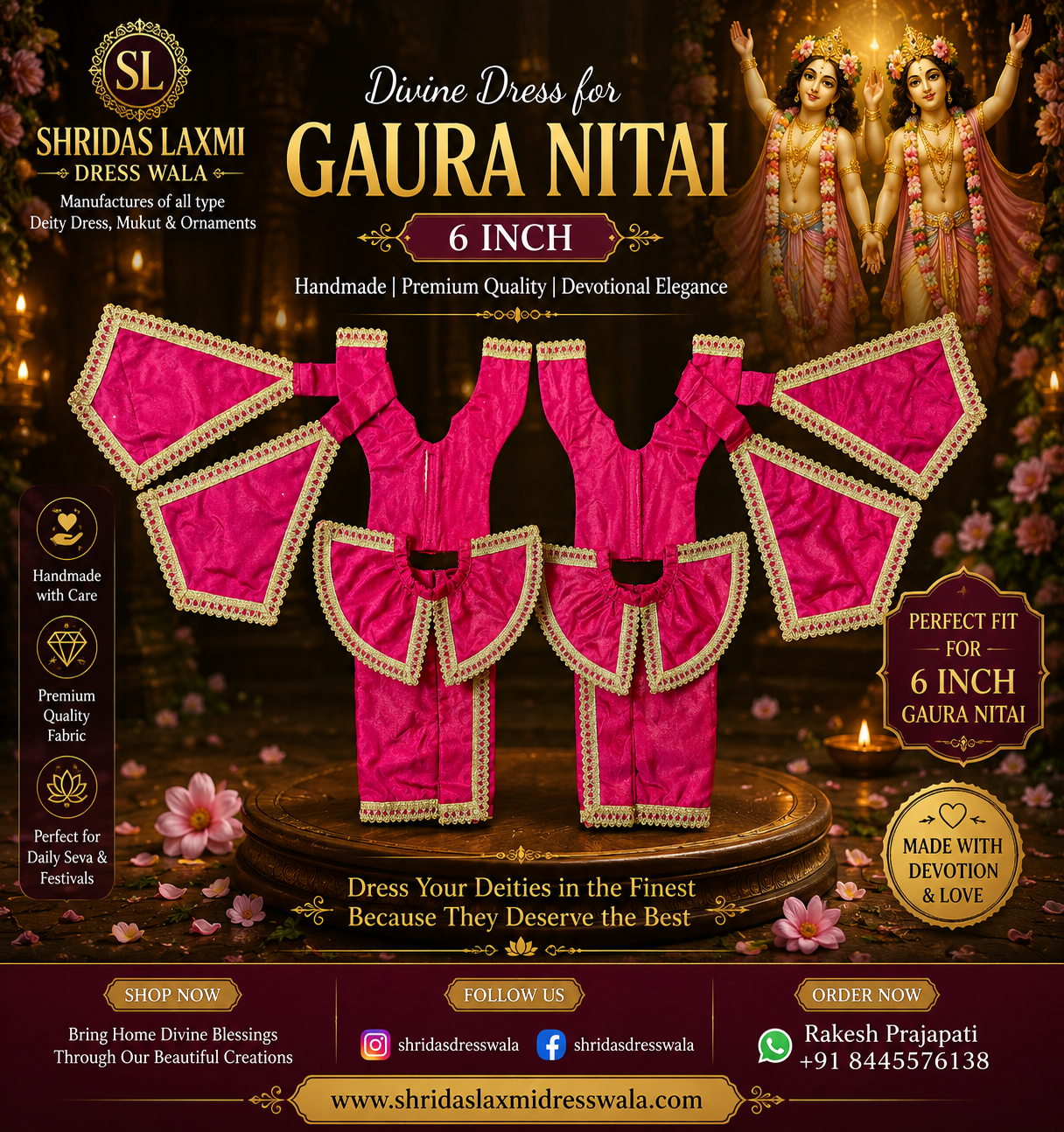 6”Gaur Nitai Dress