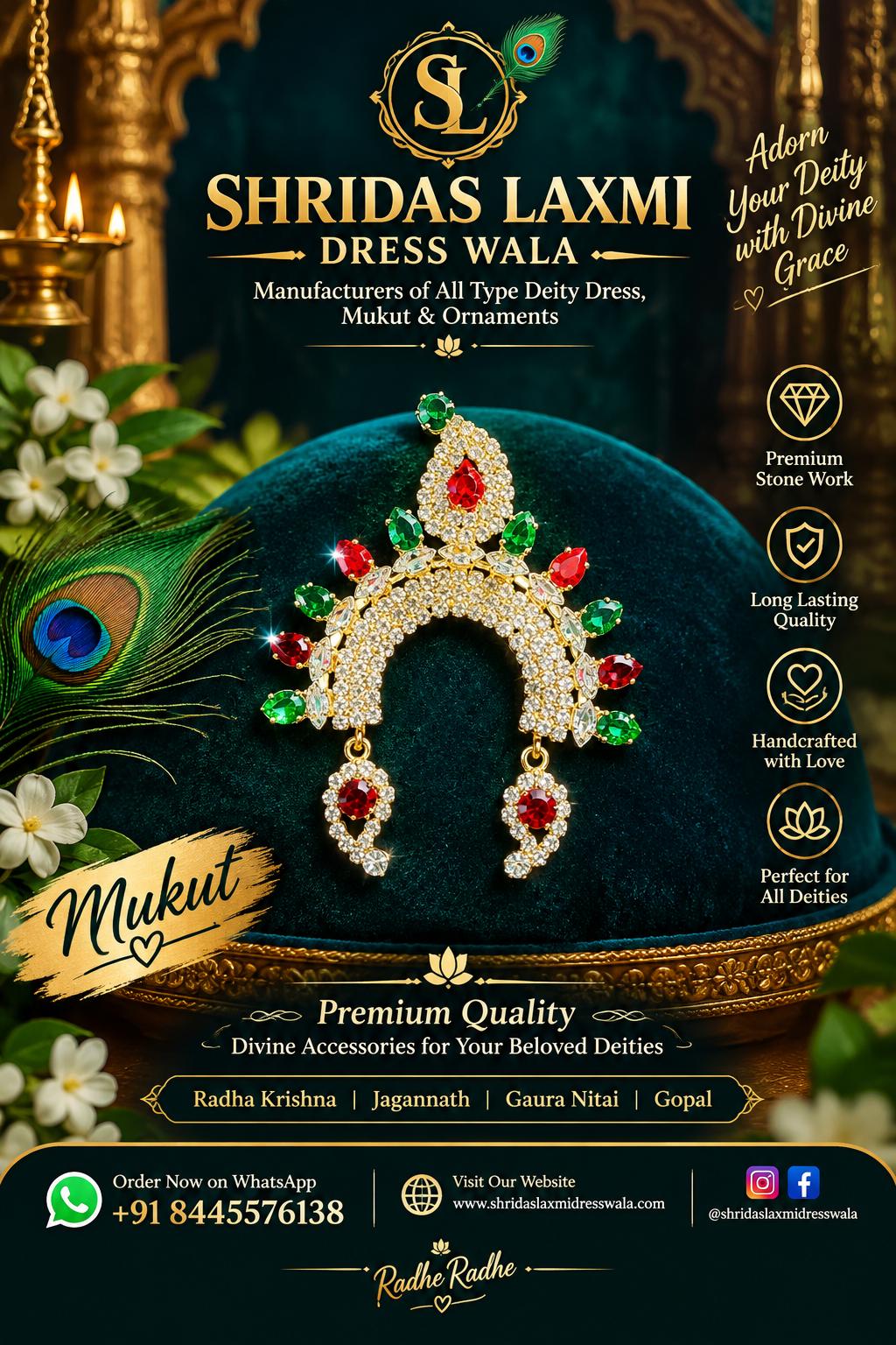 2”matha Patti Silver Multi