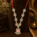 4” AD Stone Jewellery pink Silver