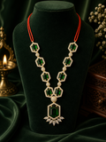 4” AD Stone Jewellery Green Silver