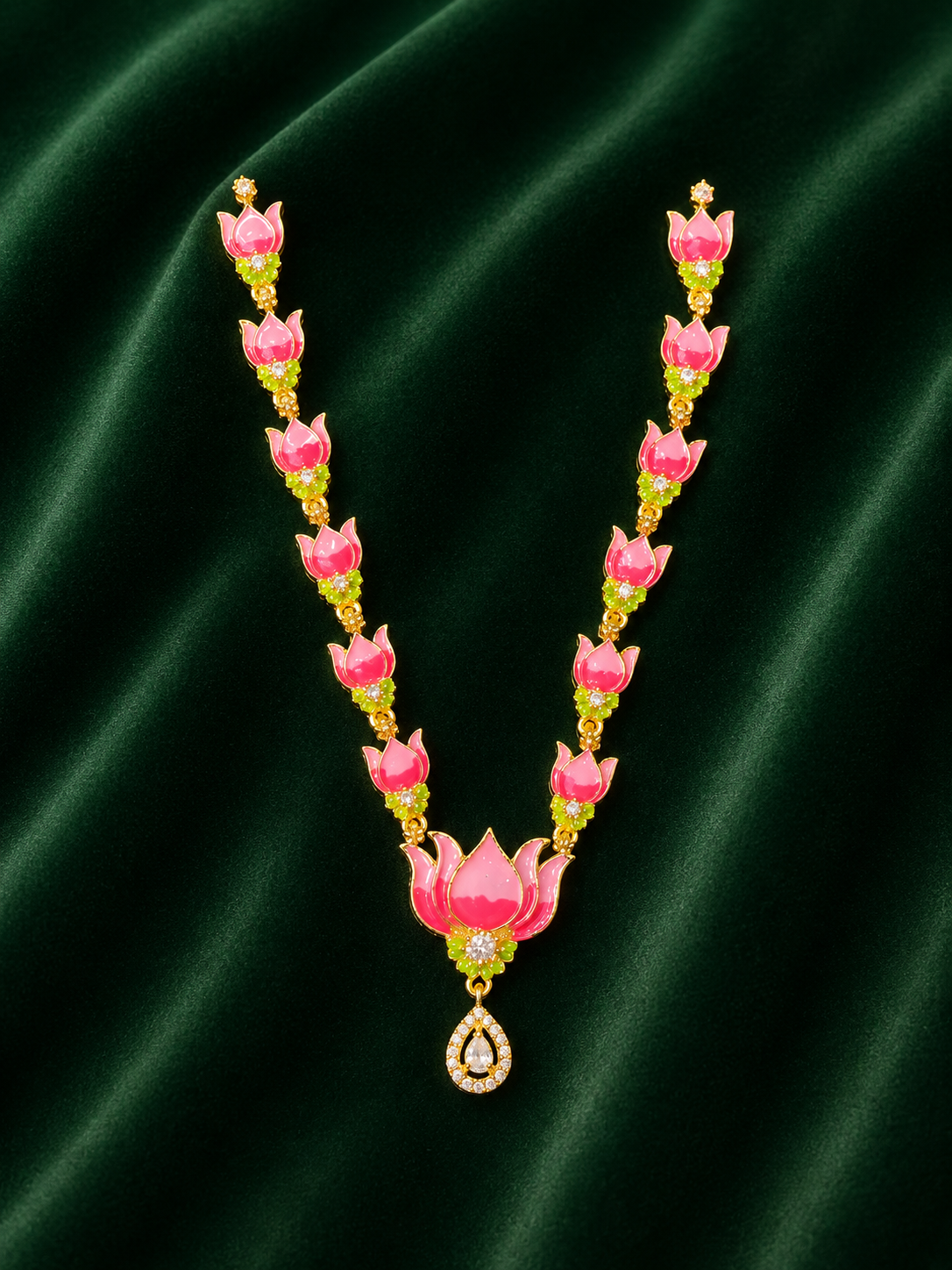 4”Lotus AD Stone Jewellery
