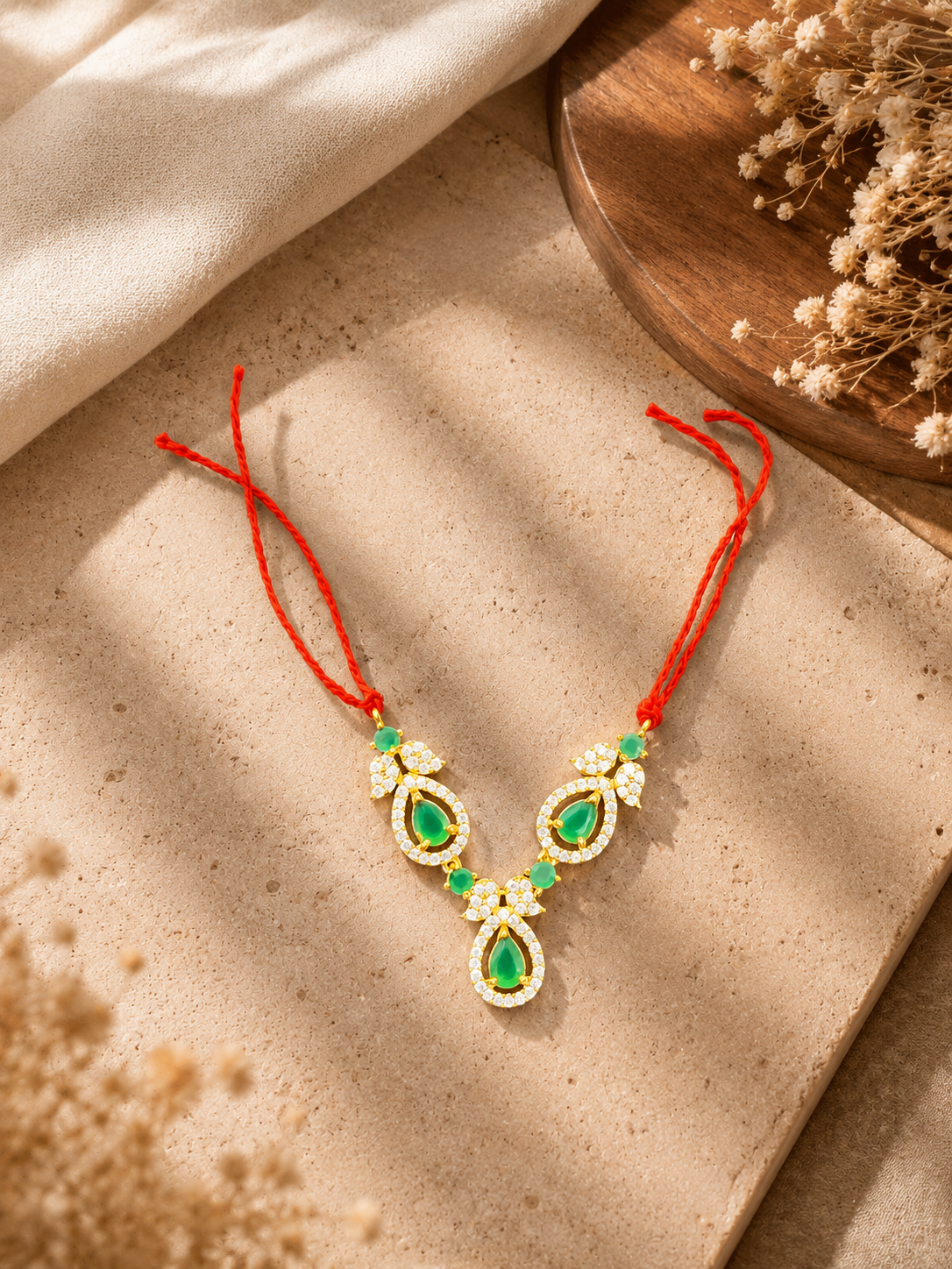 1.5”AD Stone Jewellery Green Silver