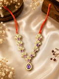 2.5”AD Stone Jewellery Purple Silver